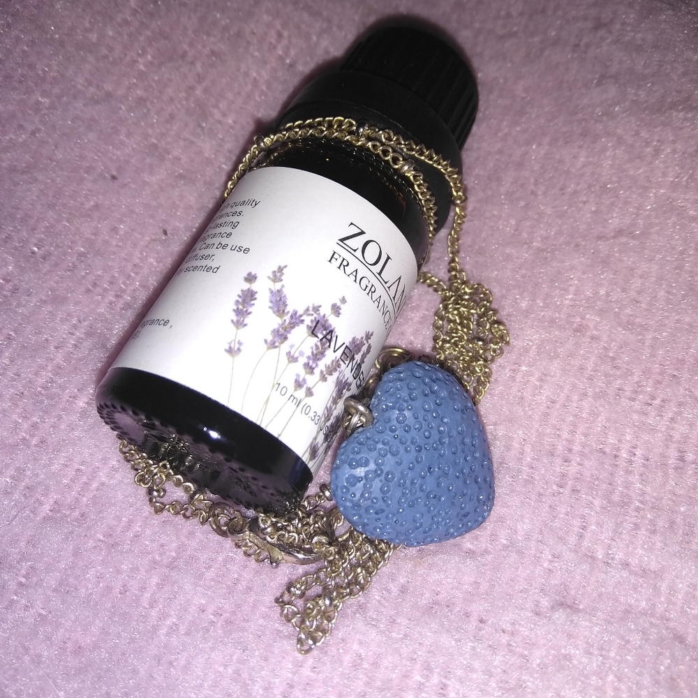 Lava rock essential oil necklace